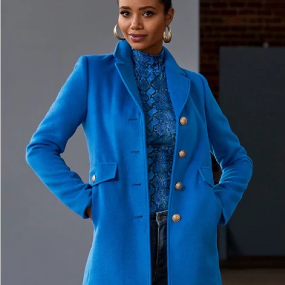 Boston Proper Classic Tailored Coat - Picture 1 of 11